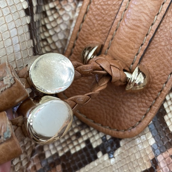 GUCCI Beige/Tan Python Snake Skin and Leather Large Marrakech Hobo Bag - Picture 16 of 16